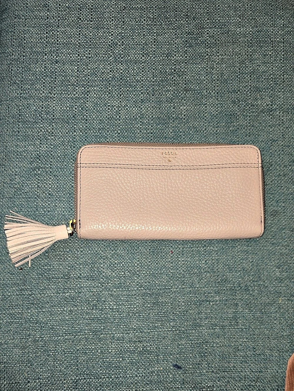 Fossil Logan RFID Zip Around Clutch Pink